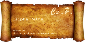 Csipka Petra névjegykártya