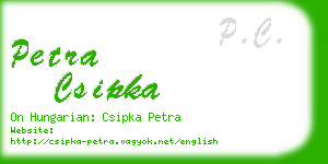petra csipka business card